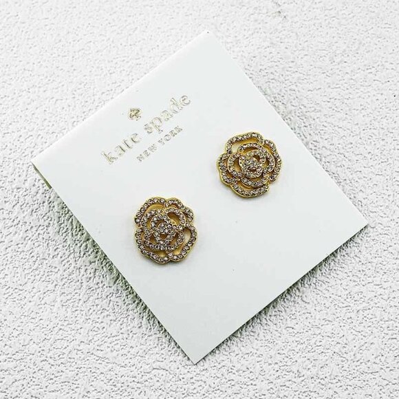 Kate Spade Peony Inlaid Stud Earrings - Picture 1 of 1